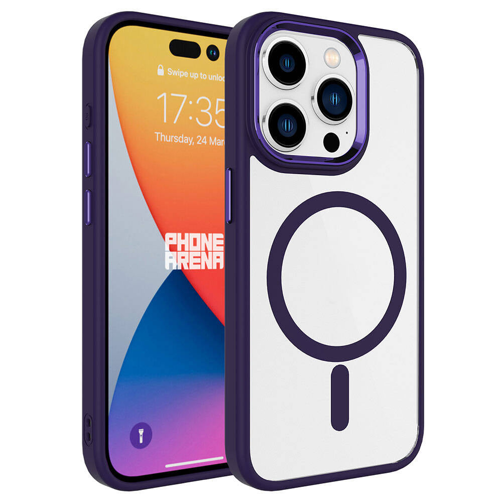 Cepax Chrome Magsafe iPhone 15 Pro Kablosuz Şarj Özellikli Silikon Telefon Kılıfı - 1