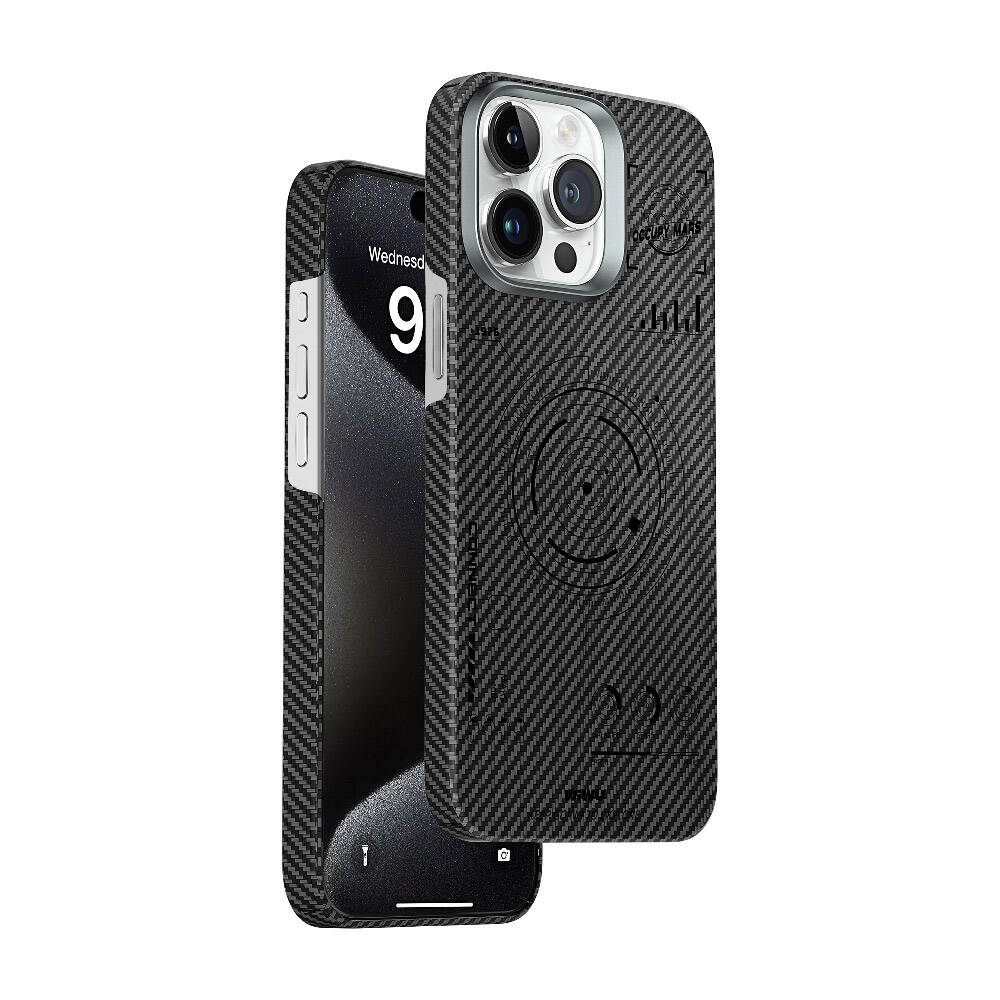 Wiwu HHX-016 iPhone 15 Pro Karbon Fiber 600D Mars Kevlar Kılıf