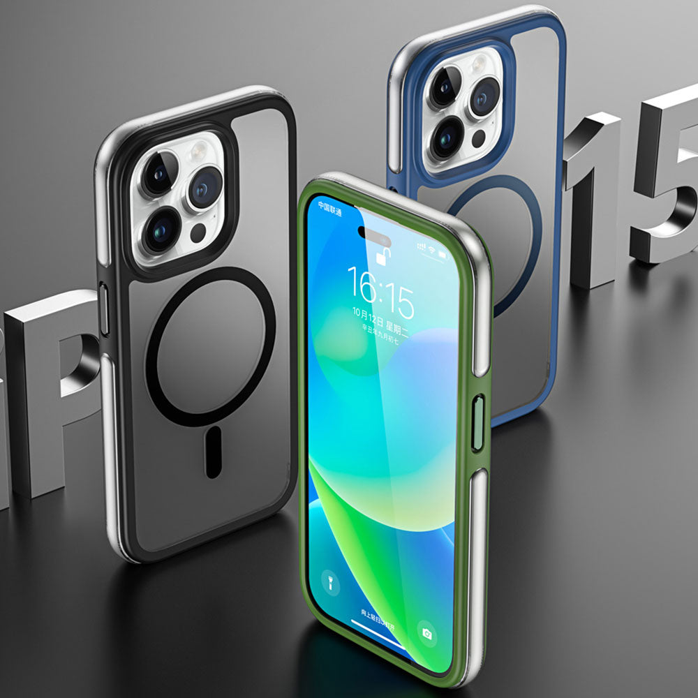 Wiwu ZKK-012 iPhone 15 Pro M-safe Şarj Özellikli Air Cushion Telefon Kılıfı