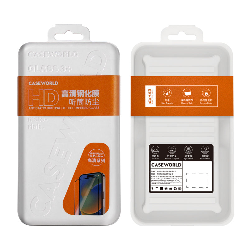 CaseWorld HD Serisi iPhone 15 Pro Max 0.33mm Temperli Cam Ekran Koruyucu