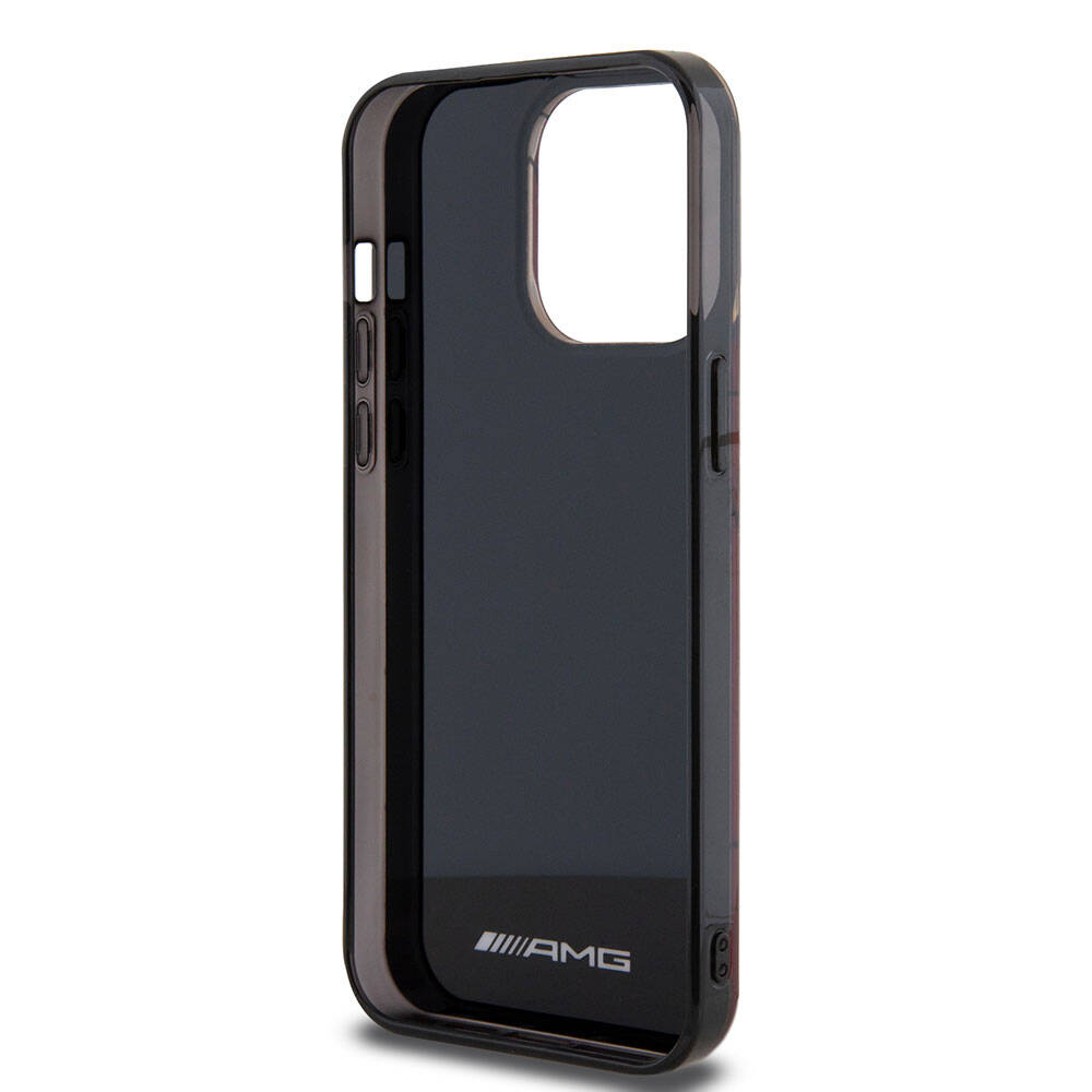 AMG iPhone 15 Pro Max Orjinal Lisanslı Çift Katmanlı Dörtgen Desenli Telefon Kılıfı