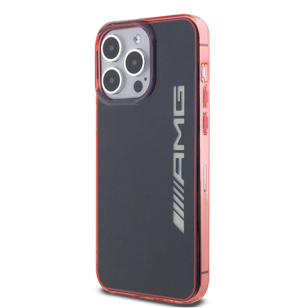 AMG iPhone 15 Pro Max Orjinal Lisanslı Çift Katmanlı Şeffaf Büyük Logo Telefon Kılıfı