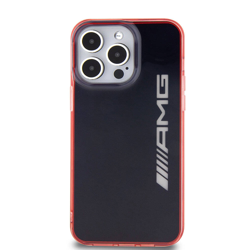 AMG iPhone 15 Pro Max Orjinal Lisanslı Çift Katmanlı Şeffaf Büyük Logo Telefon Kılıfı