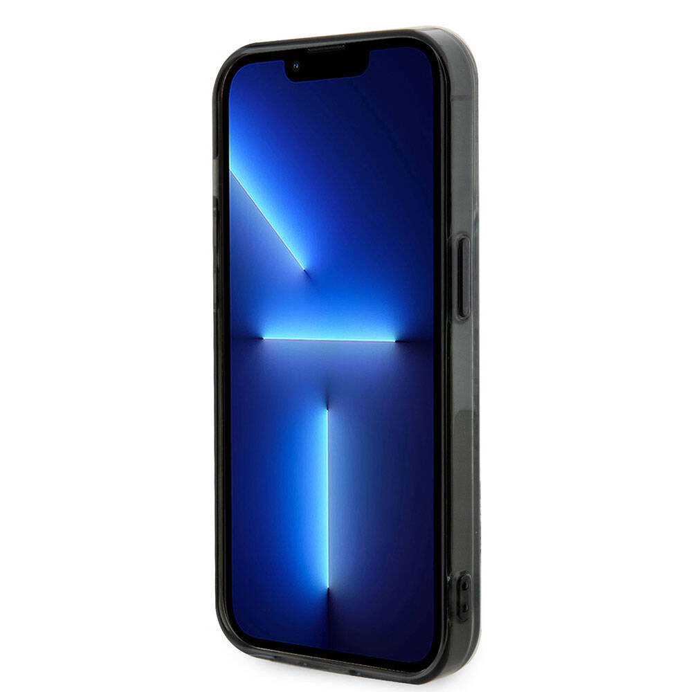 AMG iPhone 15 Pro Max Orjinal Lisanslı M-safe Şarj Özellikli Eşkenar Dörtgen Desenli Transparan Kılıf