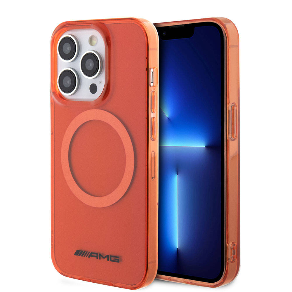 AMG iPhone 15 Pro Max Orjinal Lisanslı M-safe Şarj Özellikli Transparan Telefon Kılıfı
