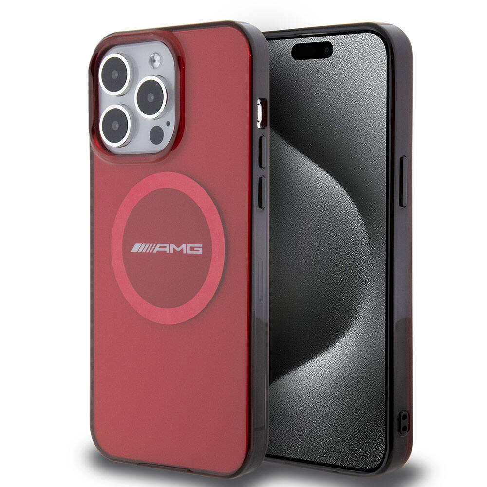 AMG iPhone 15 Pro Max Orjinal Lisanslı M-safe Şarj Özellikli Transparan Timeless Telefon Kılıfı