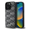 DKNY iPhone 15 Pro Max Orjinal Lisanslı Magsafe 3D Yazılı Grid Pattern Kılıf
