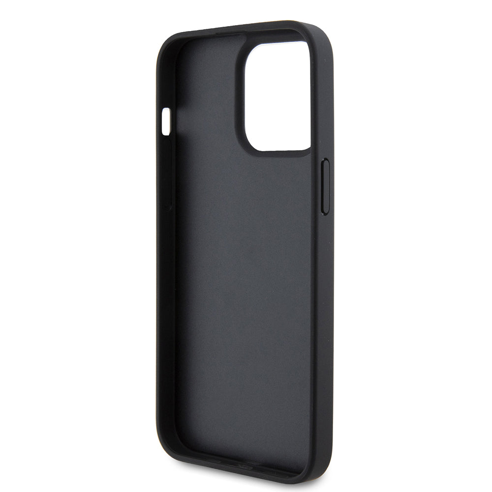 Ferrari iPhone 15 Pro Max Kılıf Orjinal Lisanslı Deri Dikişli Arka Yüzey Metal Logo Tasarımlı Kılıf