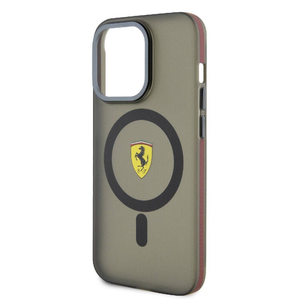 Ferrari iPhone 15 Pro Max Orjinal Lisanslı M-safe Şarj Özellikli Kontrast Bumper Kılıf
