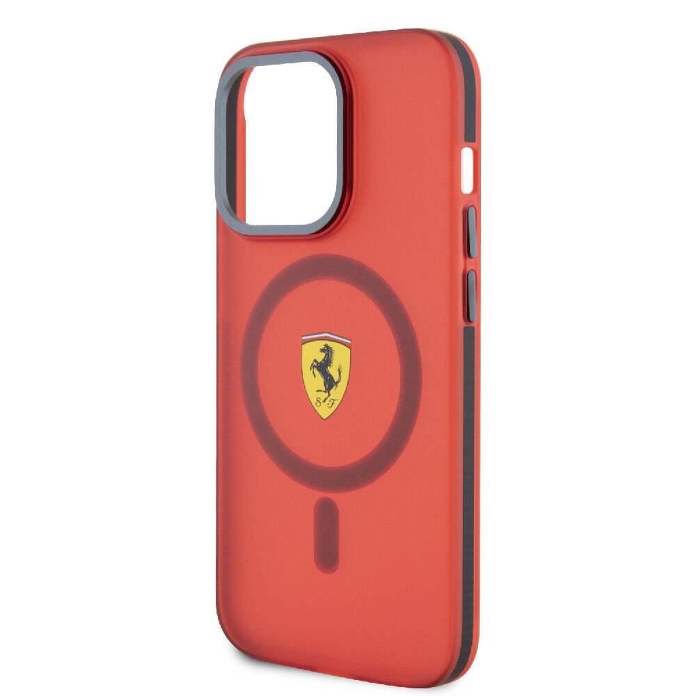 Ferrari iPhone 15 Pro Max Orjinal Lisanslı M-safe Şarj Özellikli Kontrast Bumper Kılıf