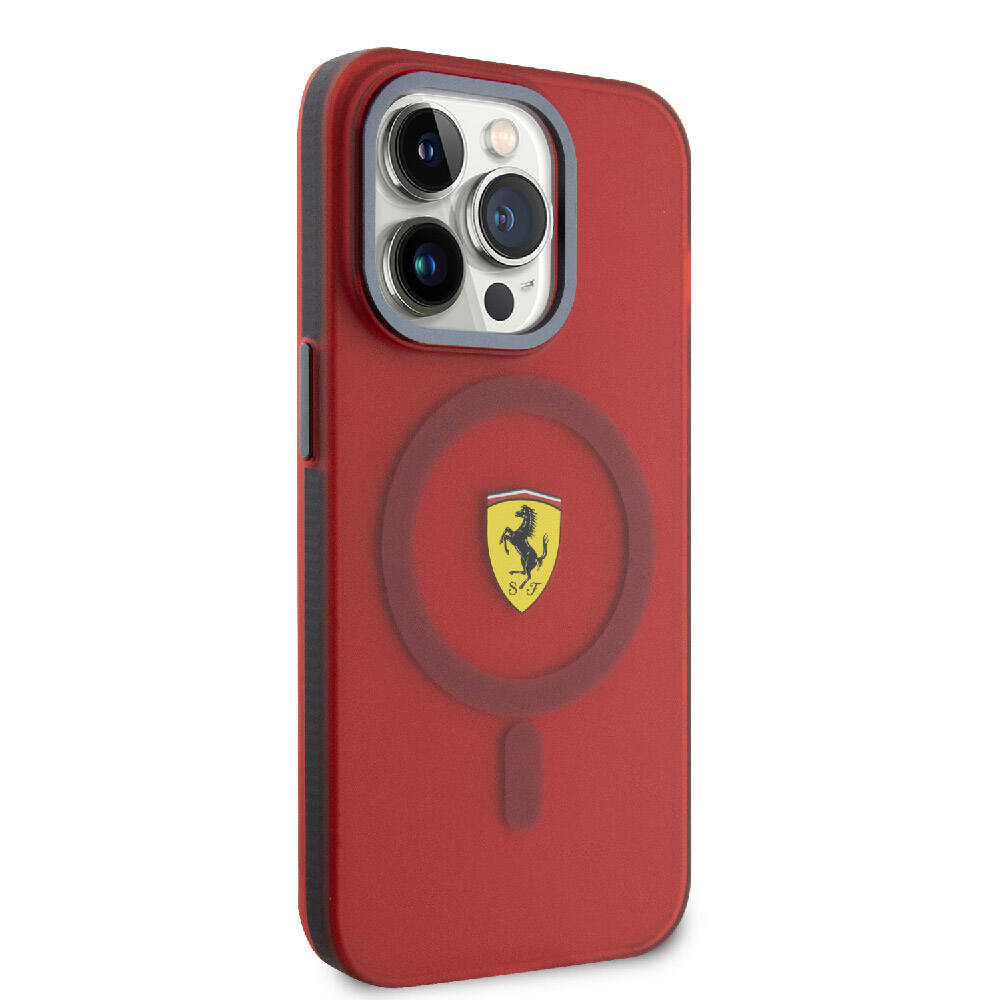 Ferrari iPhone 15 Pro Max Orjinal Lisanslı M-safe Şarj Özellikli Kontrast Bumper Kılıf
