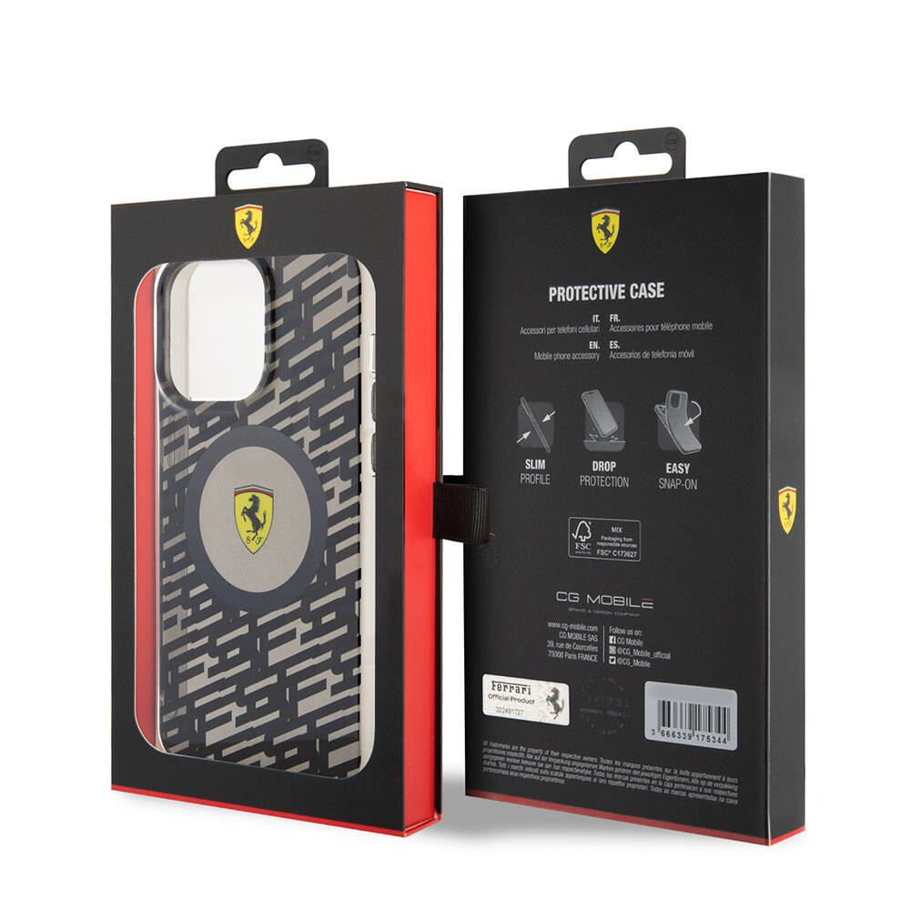 Ferrari iPhone 15 Pro Max Orjinal Lisanslı M-safe Şarj Özellikli Multi SF Kılıf