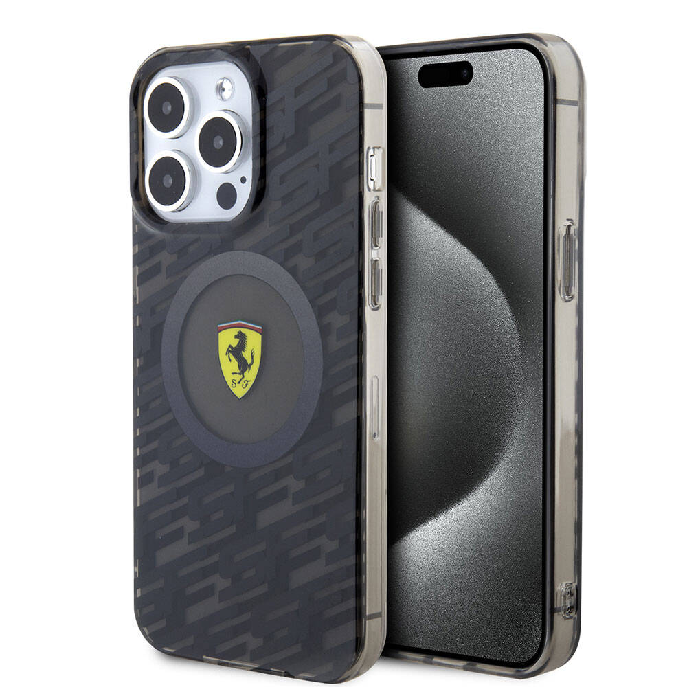 Ferrari iPhone 15 Pro Max Orjinal Lisanslı M-safe Şarj Özellikli Multi SF Kılıf