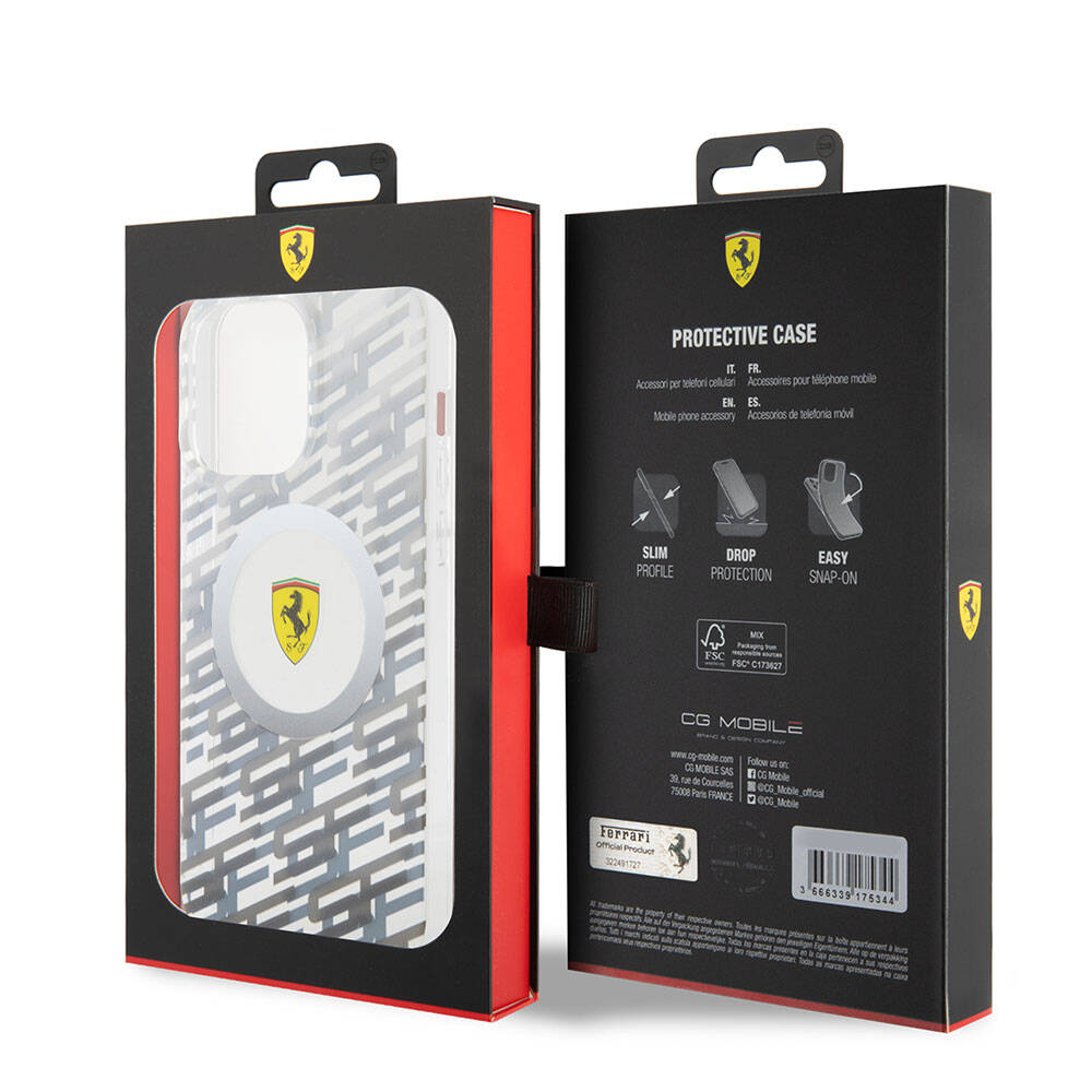 Ferrari iPhone 15 Pro Max Orjinal Lisanslı M-safe Şarj Özellikli Multi SF Kılıf