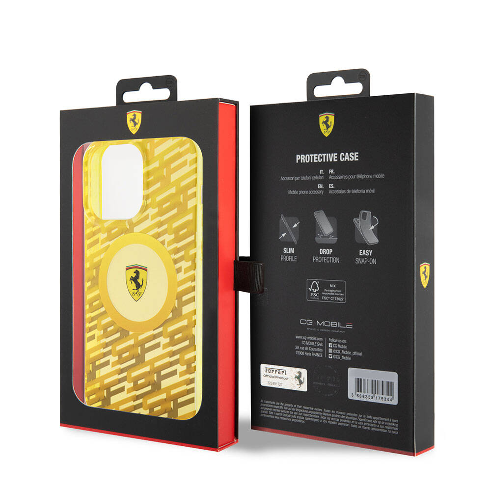 Ferrari iPhone 15 Pro Max Orjinal Lisanslı M-safe Şarj Özellikli Multi SF Kılıf