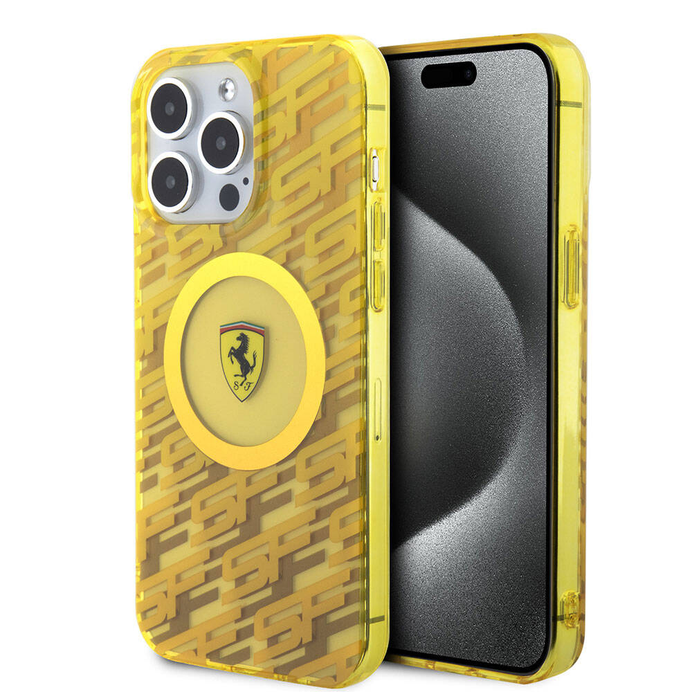 Ferrari iPhone 15 Pro Max Orjinal Lisanslı M-safe Şarj Özellikli Multi SF Kılıf