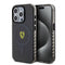 Ferrari iPhone 15 Pro Max Orjinal Lisanslı M-safe Şarj Özellikli Tırtıklı Kenar Tasarımlı Ortalanmış Logo Kılıf