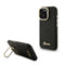 Guess iPhone 15 Pro Max Orjinal Lisanslı Magsafe Sıcak Baskılı Yazı Logolu Kamera Standlı PU Deri Peony Telefon Kılıfı