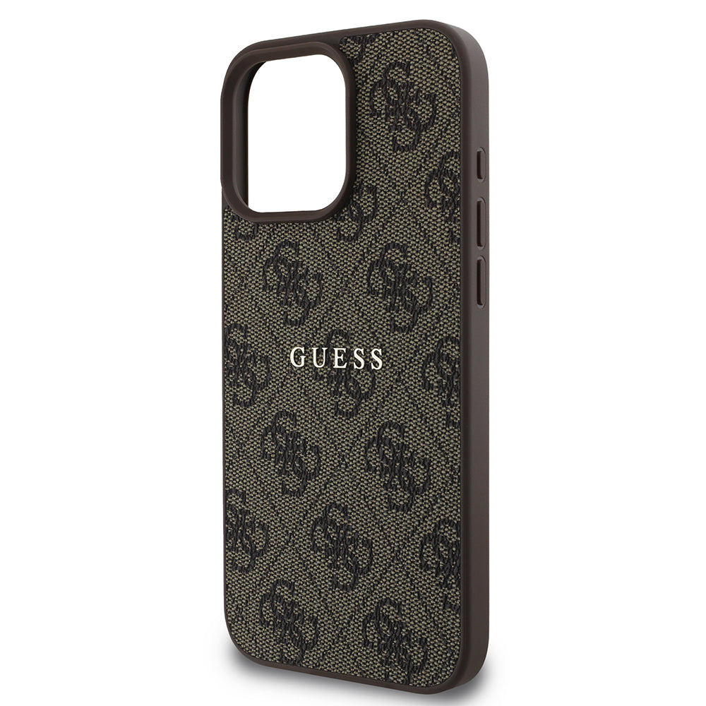 Guess iPhone 15 Pro Max Orjinal Lisanslı M-safe Şarj Özellikli 4G Desen Yazı Logolu Kılıf