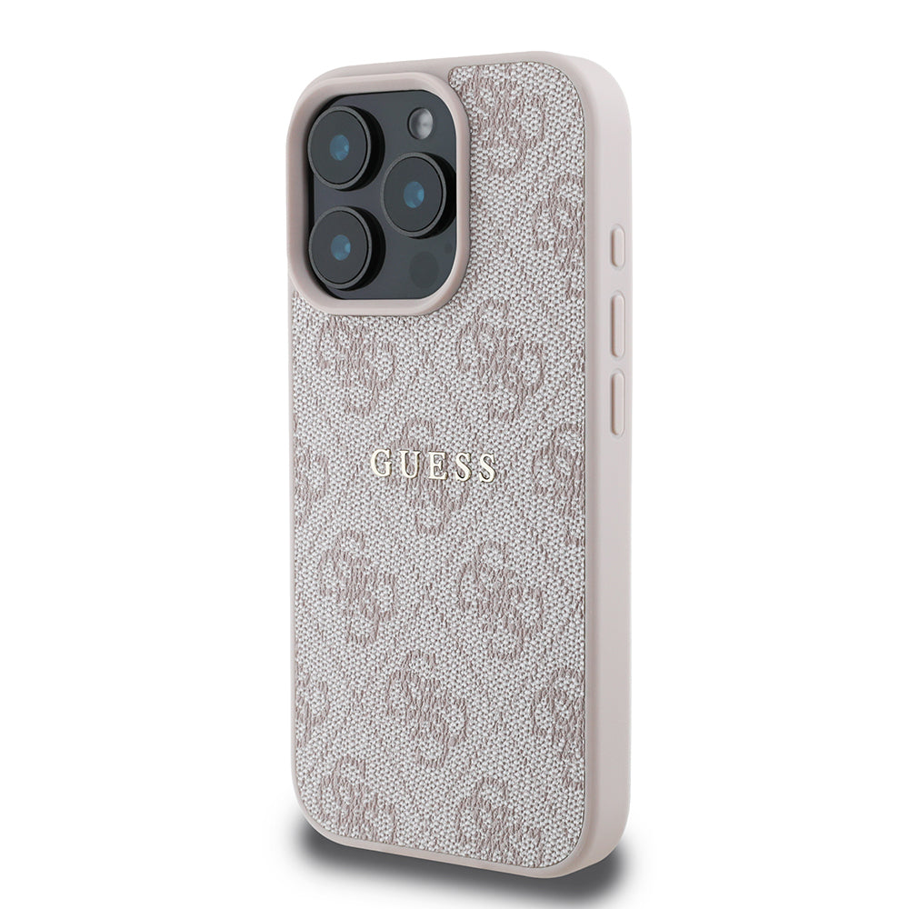 Guess iPhone 15 Pro Max Orjinal Lisanslı M-safe Şarj Özellikli 4G Desen Yazı Logolu Kılıf