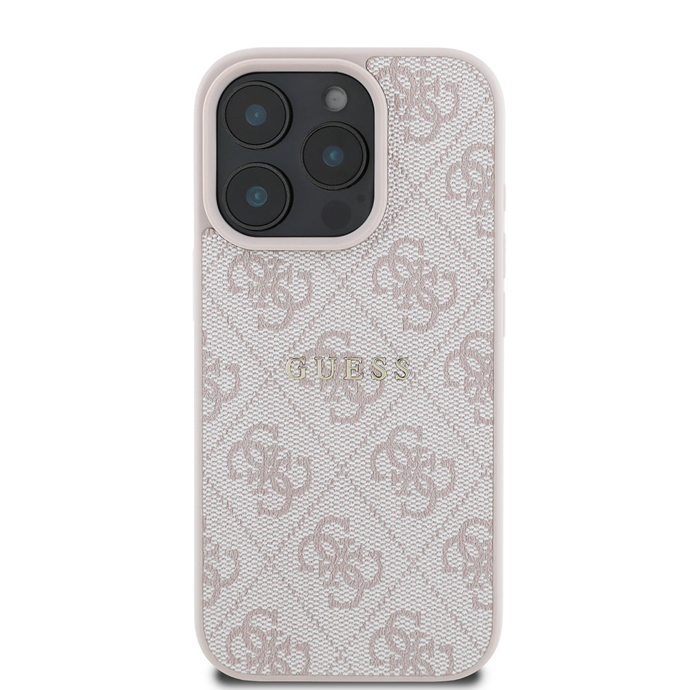 Guess iPhone 15 Pro Max Orjinal Lisanslı M-safe Şarj Özellikli 4G Desen Yazı Logolu Kılıf