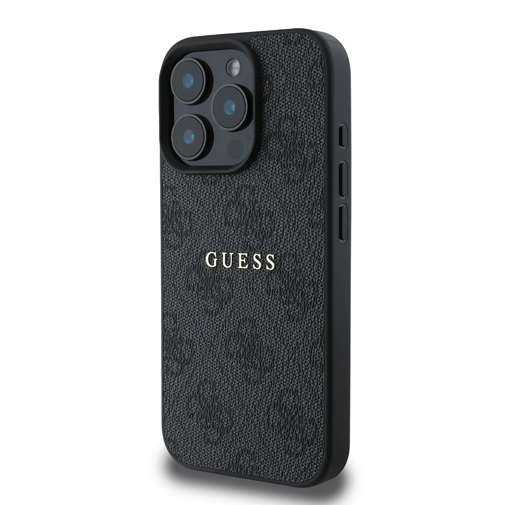 Guess iPhone 15 Pro Max Orjinal Lisanslı M-safe Şarj Özellikli 4G Desen Yazı Logolu Kılıf