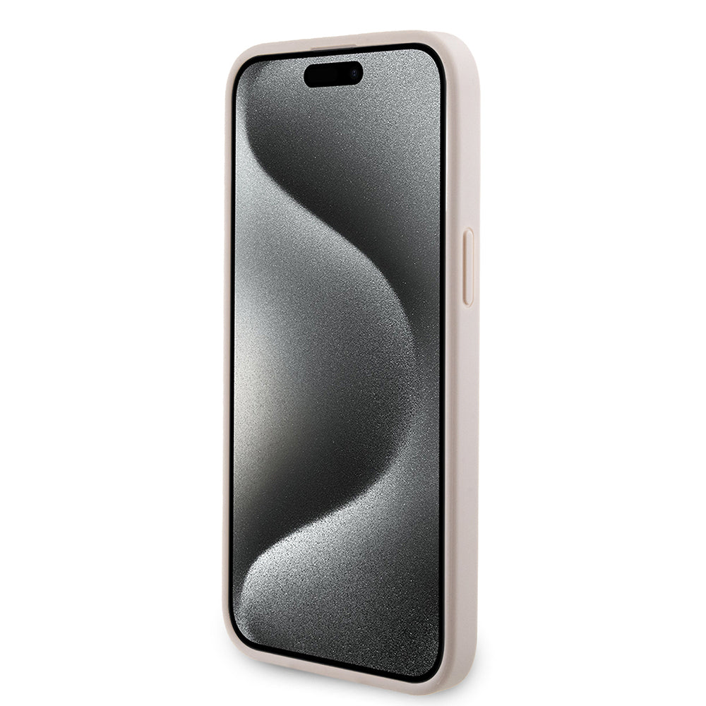 Guess iPhone 15 Pro Max Orjinal Lisanslı M-safe Şarj Özellikli 4G Şerit Tasarımlı Printed Kılıf