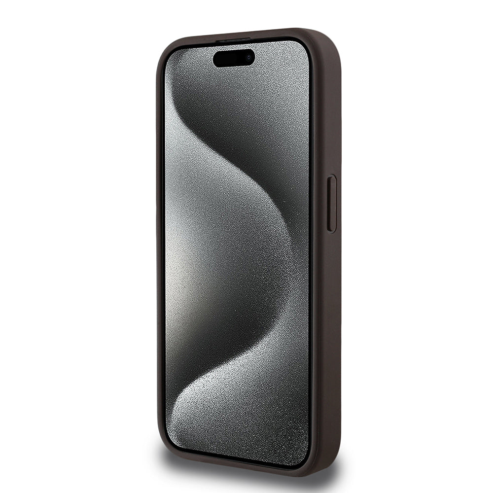 Guess iPhone 15 Pro Max Orjinal Lisanslı M-safe Şarj Özellikli Gül Baskılı 4G Desenli Yazı Logolu Kılıf