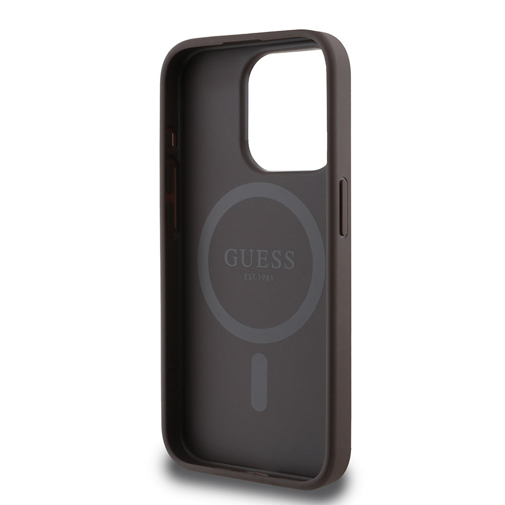 Guess iPhone 15 Pro Max Orjinal Lisanslı M-safe Small 4G Classic Kılıf