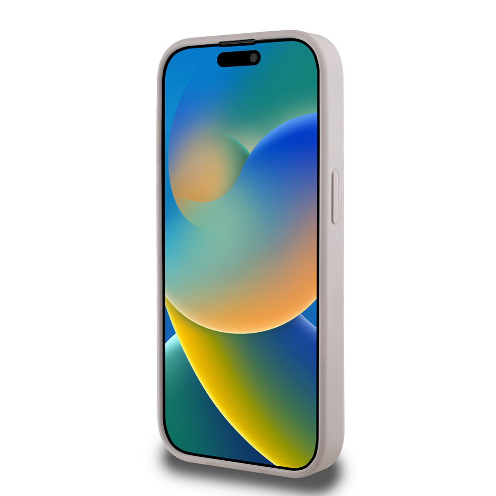 Guess iPhone 15 Pro Max Orjinal Lisanslı M-safe Şarj Özellikli Yazı Logolu Circle Classic Kılıf