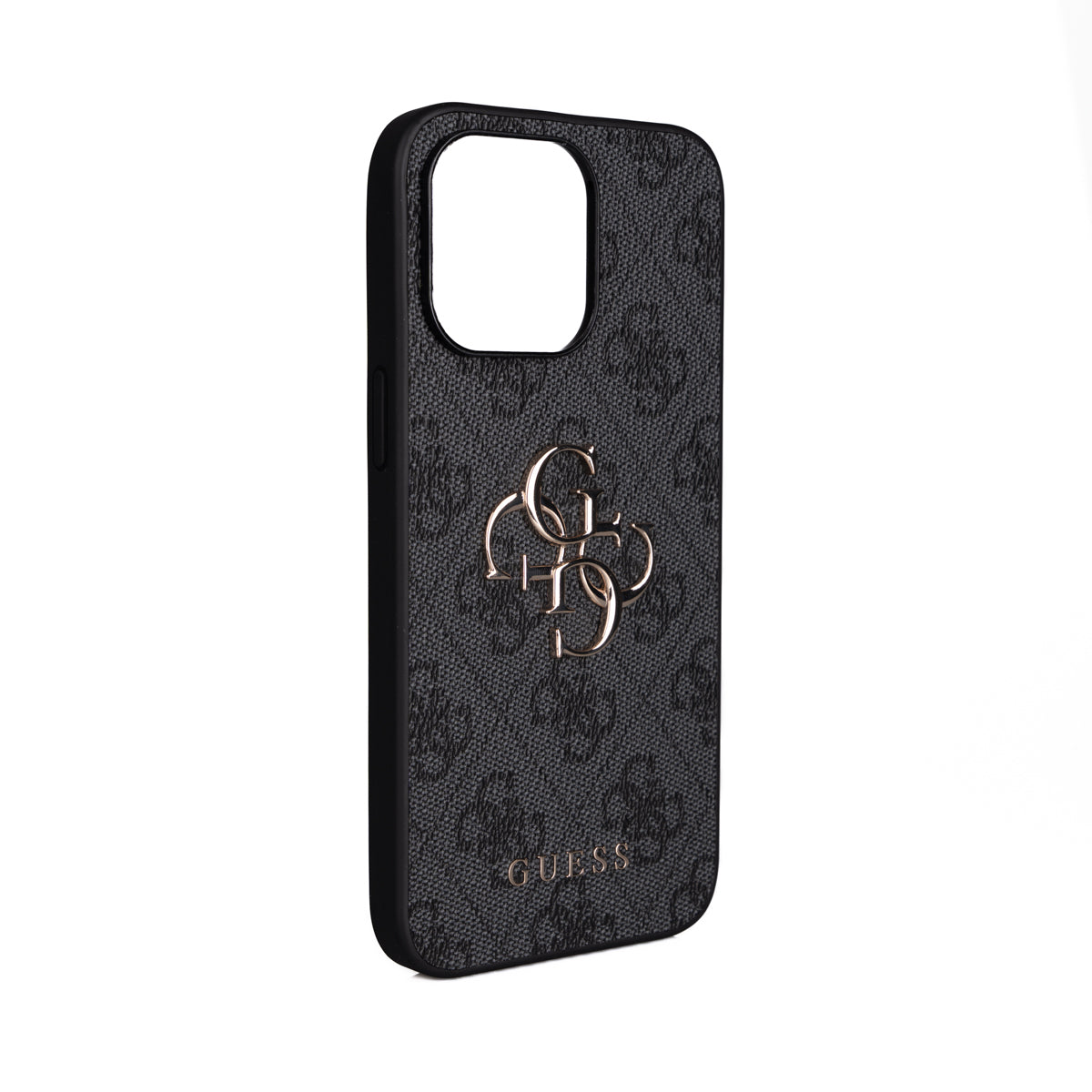 Guess iPhone 15 Pro Max Orjinal Lisanslı PU Deri 4G Büyük Metal Logolu Çapraz Vücut Askılı Telefon Kılıfı