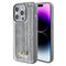 Guess iPhone 15 Pro Max Orjinal Lisanslı Pullu Arka Yüzey Metal Yazı Logolu Sequin Script Kılıf