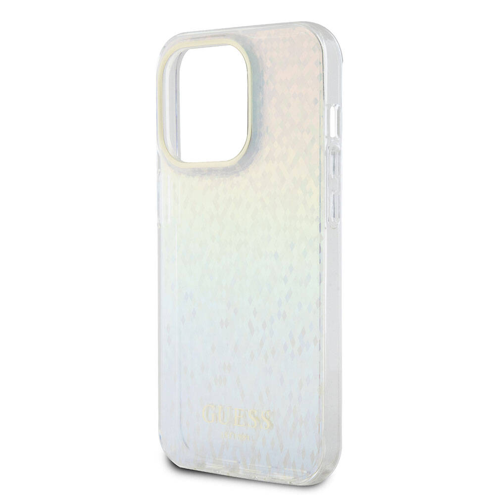 Guess iPhone 15 Pro Max Orjinal Lisanslı Yazı Logolu Mirror Disco Kılıf