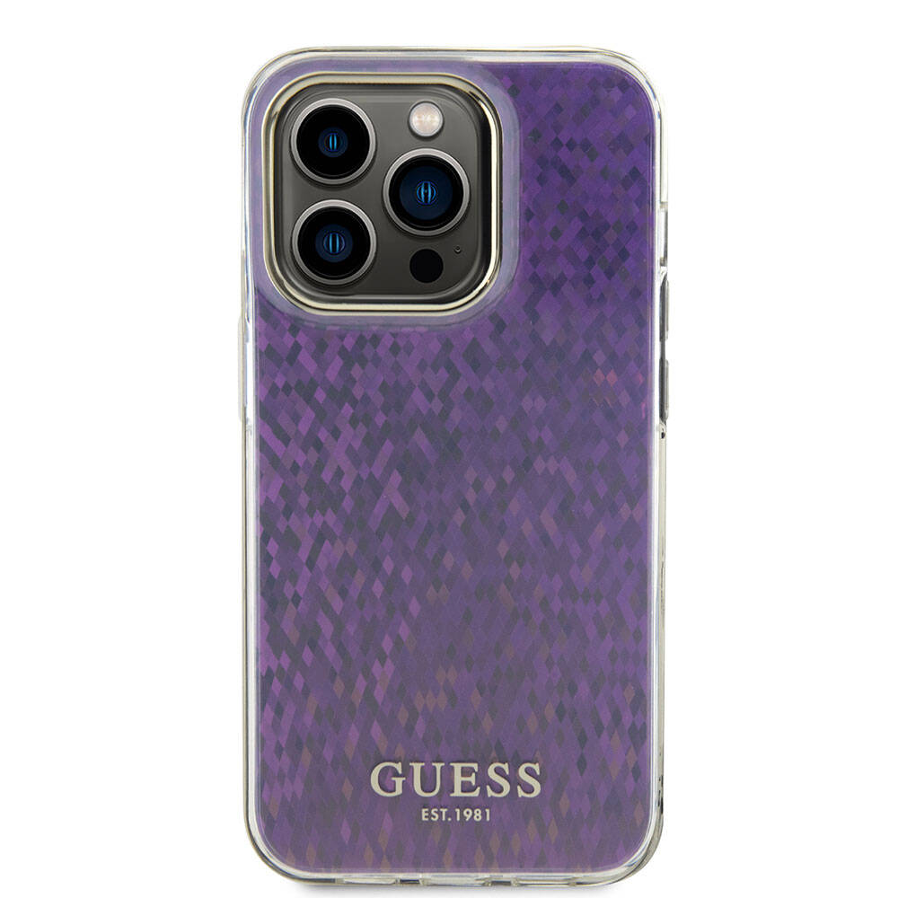 Guess iPhone 15 Pro Max Orjinal Lisanslı Yazı Logolu Mirror Disco Kılıf