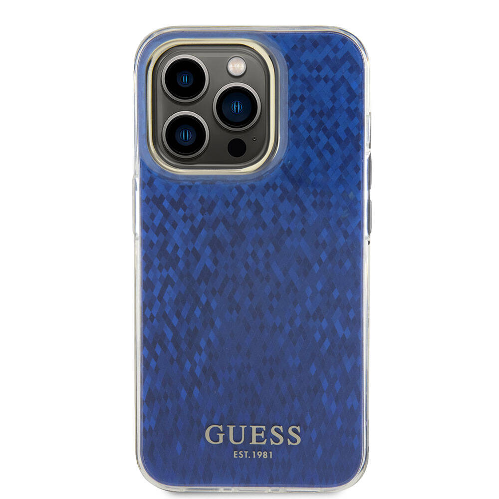 Guess iPhone 15 Pro Max Orjinal Lisanslı Yazı Logolu Mirror Disco Kılıf
