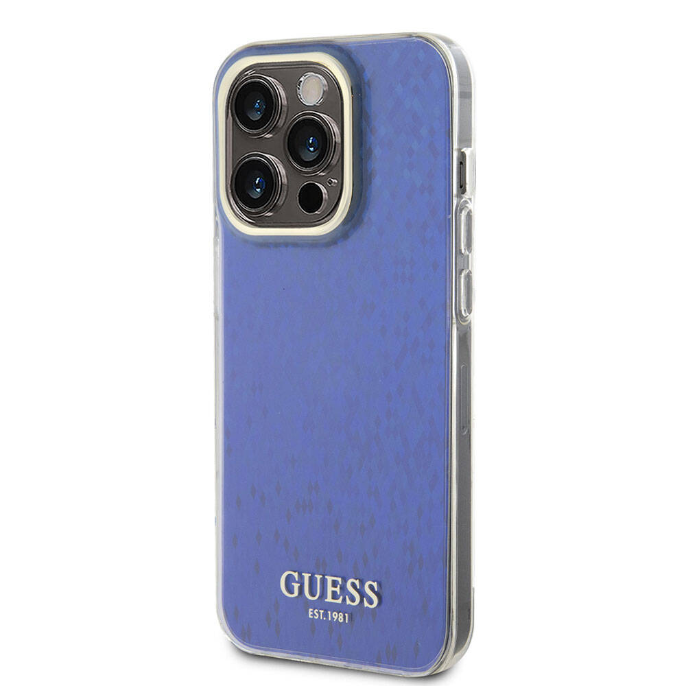 Guess iPhone 15 Pro Max Orjinal Lisanslı Yazı Logolu Mirror Disco Kılıf
