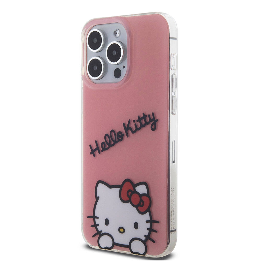 Hello Kitty iPhone 15 Pro Max Orjinal Lisanslı Askılı Yazı ve İkonik Logolu Daydreaming Kılıf