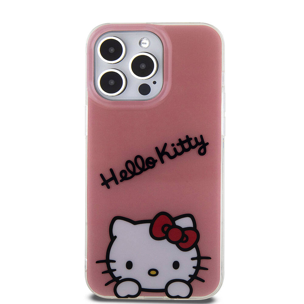 Hello Kitty iPhone 15 Pro Max Orjinal Lisanslı Askılı Yazı ve İkonik Logolu Daydreaming Kılıf