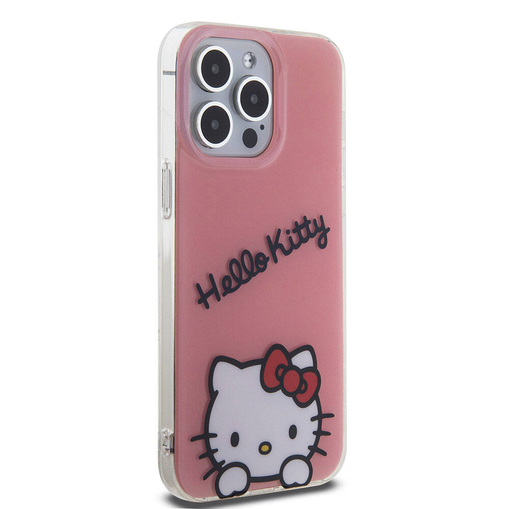 Hello Kitty iPhone 15 Pro Max Orjinal Lisanslı Askılı Yazı ve İkonik Logolu Daydreaming Kılıf