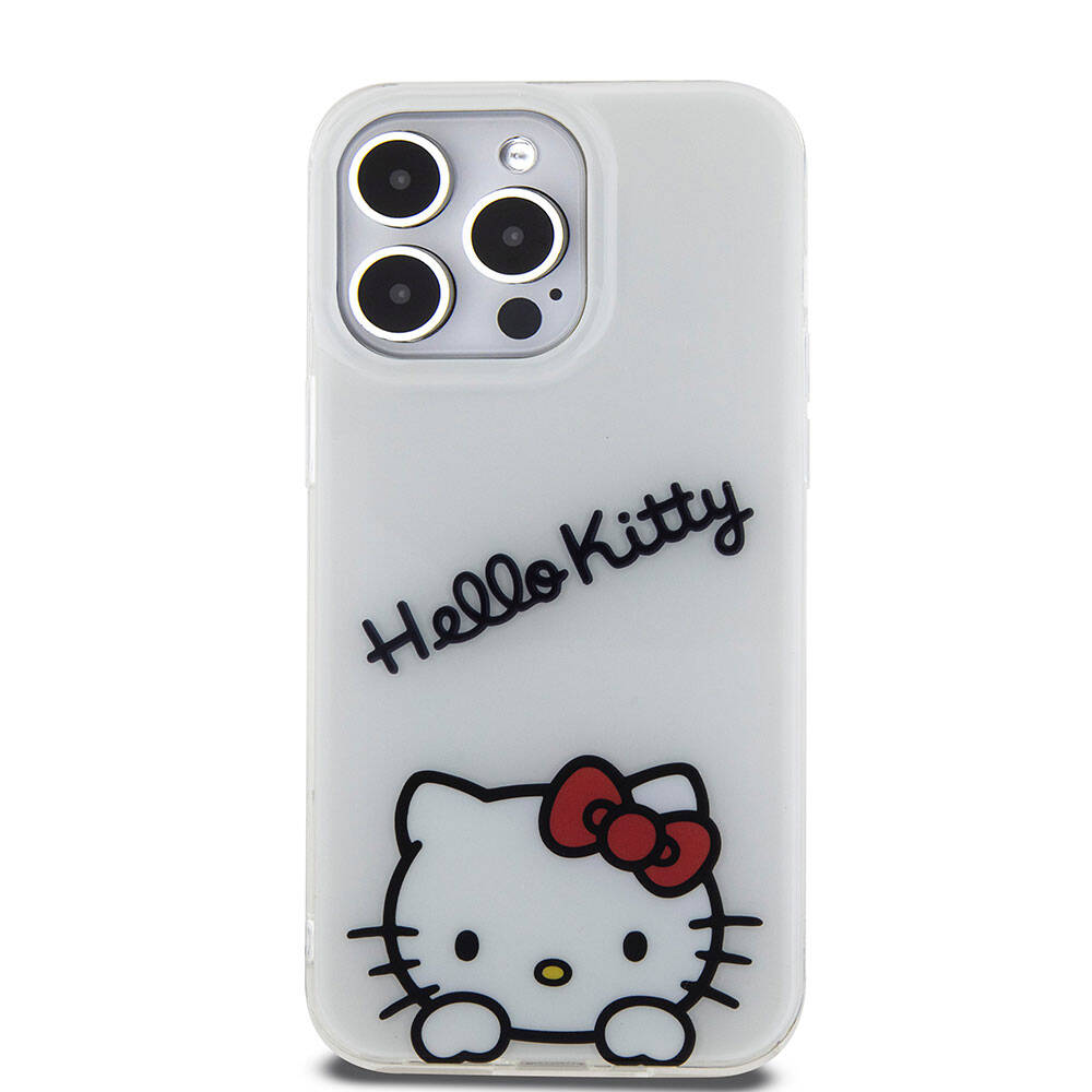 Hello Kitty iPhone 15 Pro Max Orjinal Lisanslı Askılı Yazı ve İkonik Logolu Daydreaming Kılıf