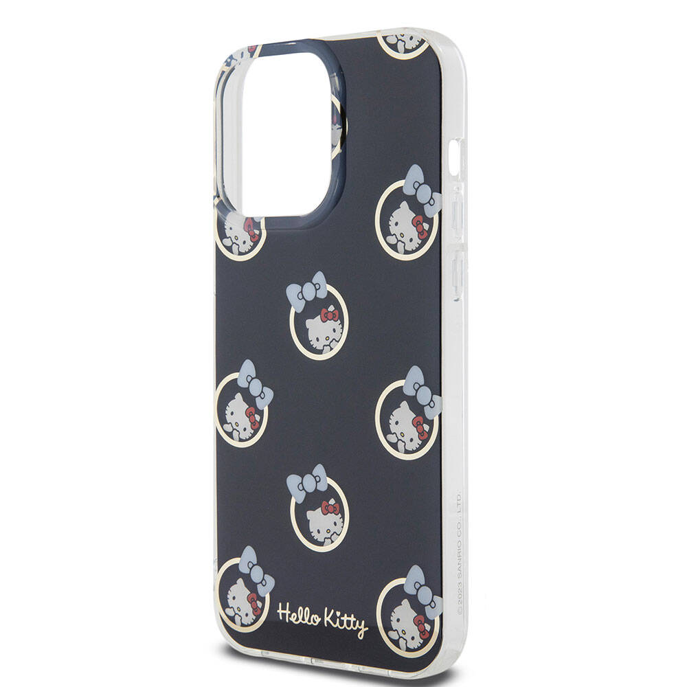 Hello Kitty iPhone 15 Pro Max Orjinal Lisanslı Elektroplating Kaplama Kabarcık Baskılı Kılıf