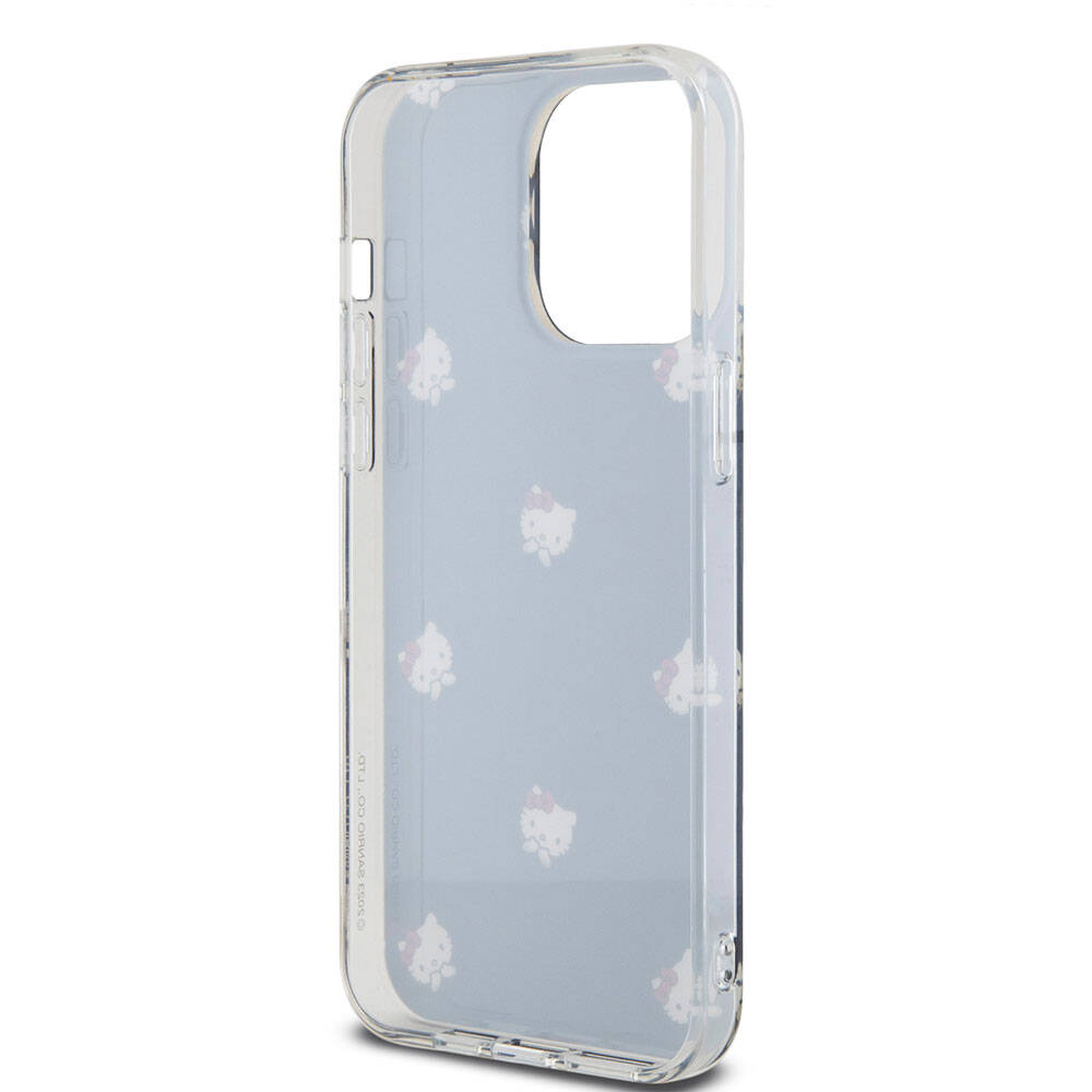Hello Kitty iPhone 15 Pro Max Orjinal Lisanslı Elektroplating Kaplama Kabarcık Baskılı Kılıf