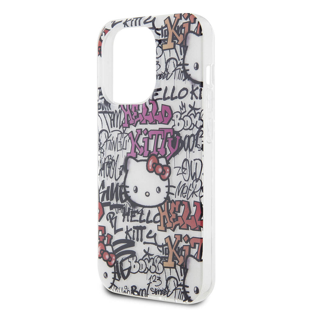 Hello Kitty iPhone 15 Pro Max Orjinal Lisanslı İkonik Logolu Etiket Graffiti Kılıf