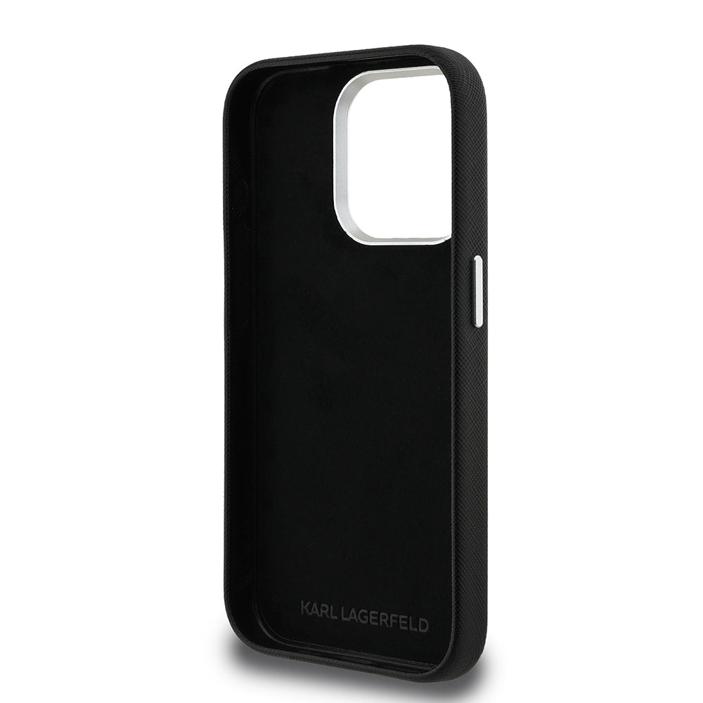 Karl Lagerfeld iPhone 15 Pro Max Orjinal Lisanslı K&C Heads Pin Telefon Kılıfı