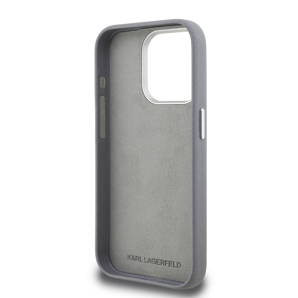 Karl Lagerfeld iPhone 15 Pro Max Orjinal Lisanslı K&C Heads Pin Telefon Kılıfı
