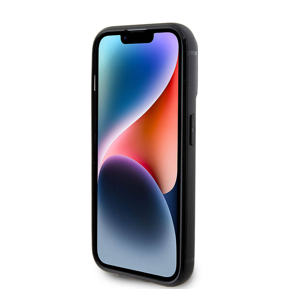 Karl Lagerfeld iPhone 15 Pro Max Taşlı Metal Logo Orjinal Lisanslı Kılıf