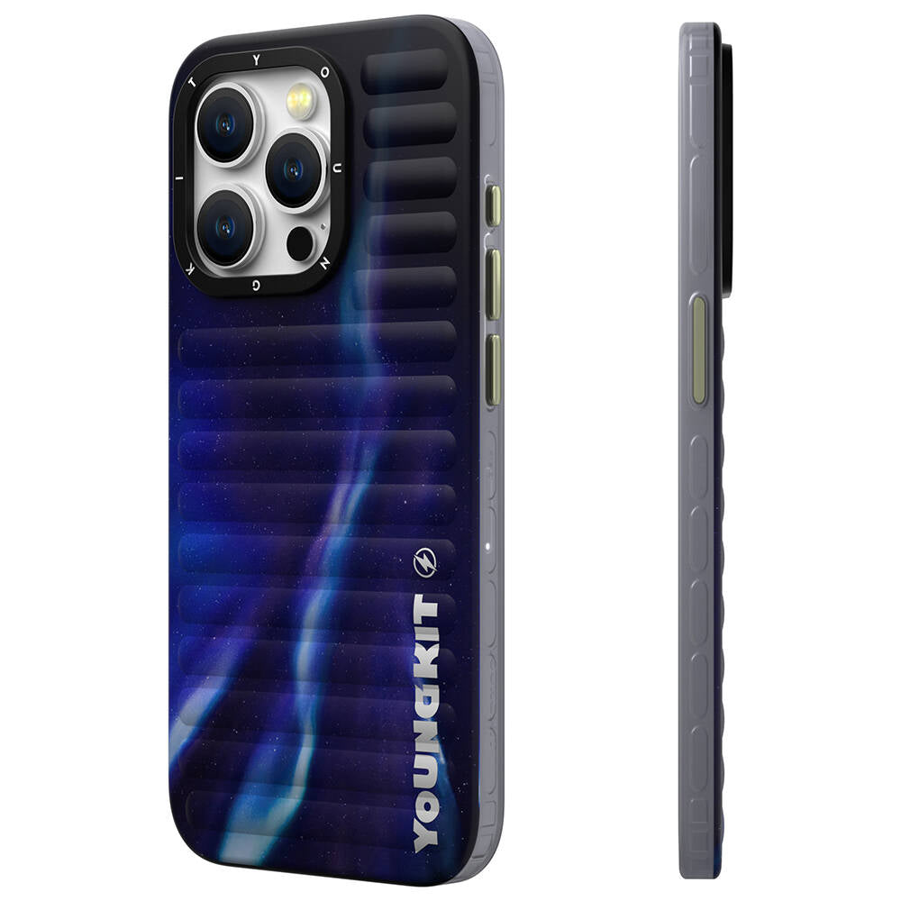 Youngkit Aurora Serisi iPhone 15 Pro Max Kuzey Işıkları Desenli Telefon Kılıfı - 1