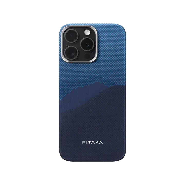 Pitaka Tactile Woven Starpeak Serisi iPhone 15 Pro Max M-safe Lumintex Teknolojili Fosforlu Özellikli Aramid Fiber Over The Horizon Kılıf