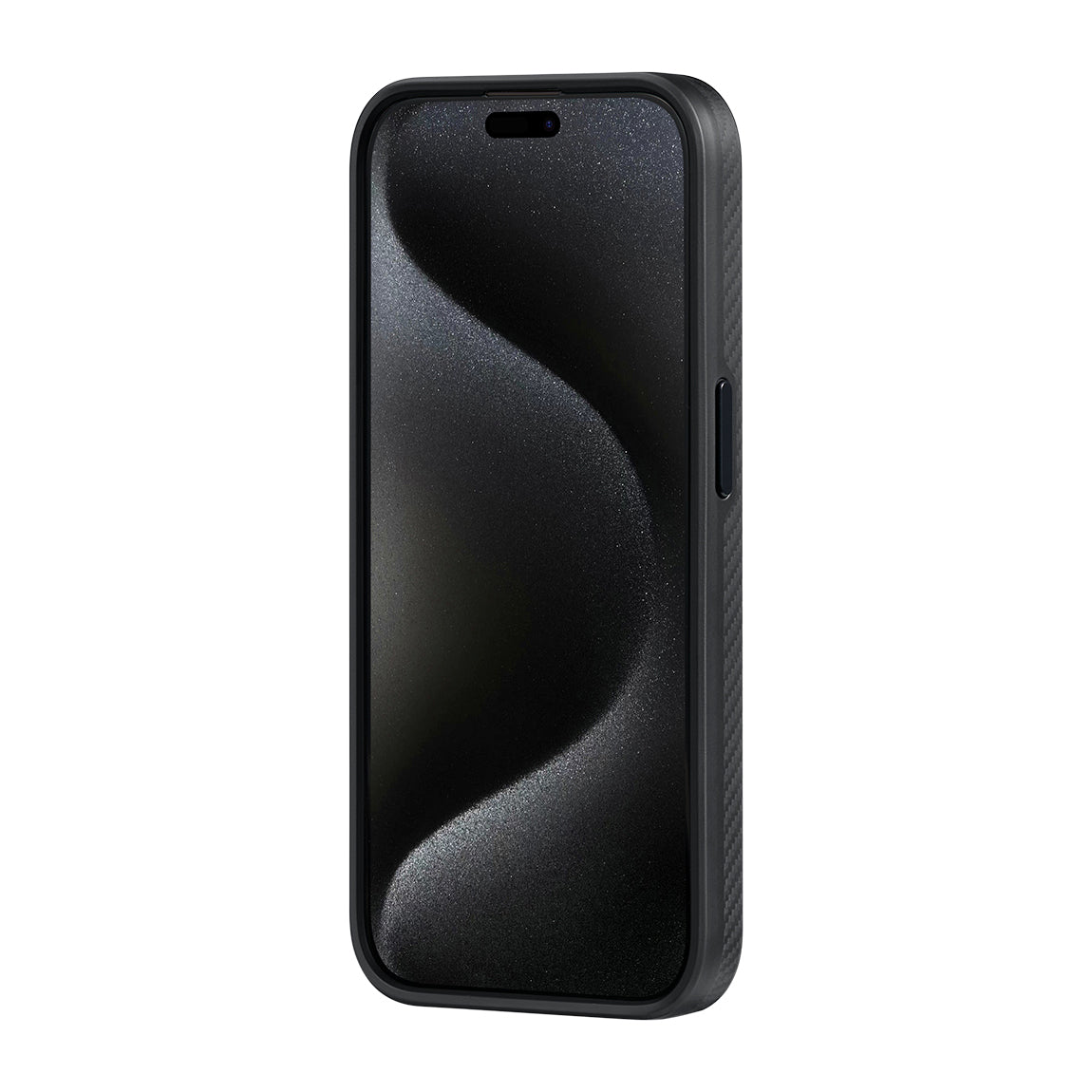 Pitaka Military-Grade Classic Serisi iPhone 15 Pro Max Kılıf M-safe Şarj Özellikli 600D Aramid Fiber Black-Grey Twill Kılıf