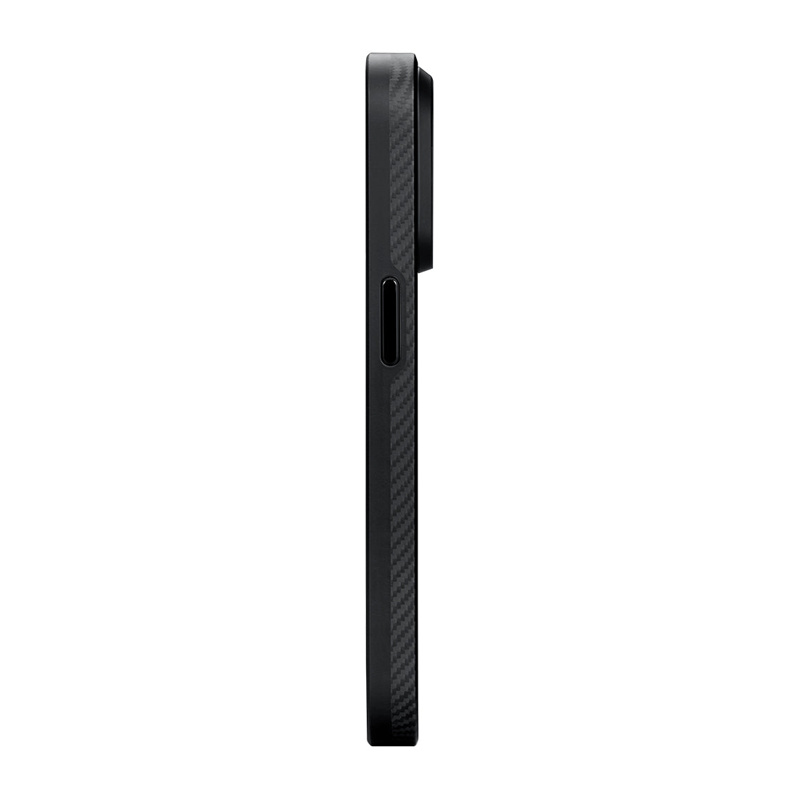 Pitaka Military-Grade Classic Serisi iPhone 15 Pro Max Kılıf M-safe Şarj Özellikli 600D Aramid Fiber Black-Grey Twill Kılıf